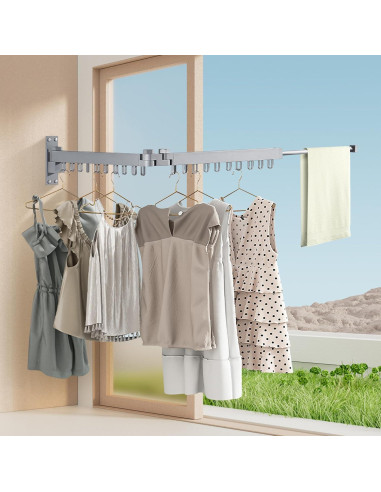 Perchero Plegable para Secar Ropa Bakala 60 cm Plata