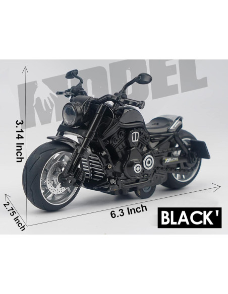 Motocicleta de Retroceso MINGYING66 con Música y Luces