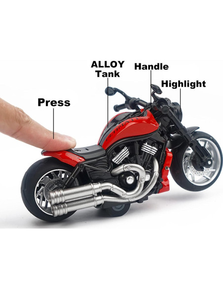 Motocicleta de Retroceso MINGYING66 con Música y Luces