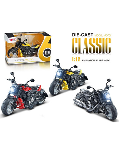 Motocicleta de Retroceso MINGYING66 con Música y Luces