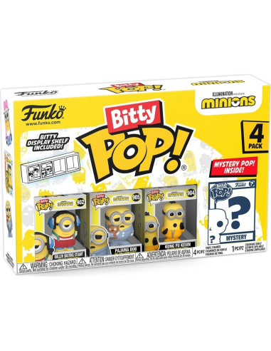 Funko Bitty POP! Minions Coleccionable 4 Figuras 2.2 cm