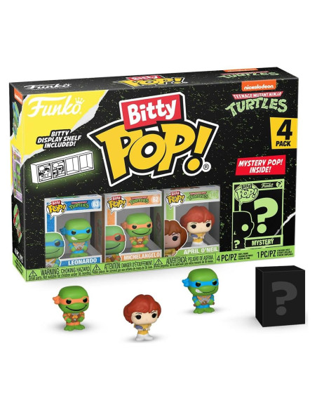 Funko Bitty POP! Tortugas Ninja Leonardo y Amigos - 4 Figuras