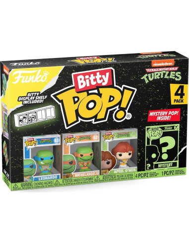 Funko Bitty POP! Tortugas Ninja Leonardo y Amigos - 4 Figuras