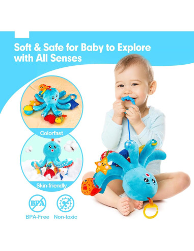 Juguete Sensorial para Bebés Hahaland Octopus 0-6 Meses