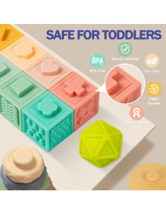 Juguetes Montessori Jyusmile para Bebés 6-12 Meses 24 Piezas 2