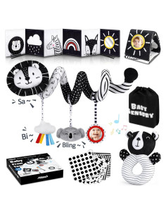 Juguetes Sensoriales Joyreal para Bebés en Blanco y Negro