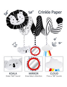 Juguetes Sensoriales Joyreal para Bebés en Blanco y Negro 2