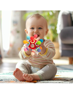 Mordedor Sensorial para Bebés Rojo - Juguete Montessori 0-12M 2