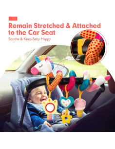 Juguetes para Silla de Auto Hahaland Bebés 0-6 Meses 2