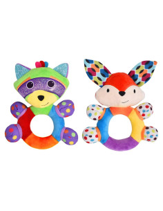 Sonajero de Peluche HAHA Baby Mapache para Bebés 0-12 Meses