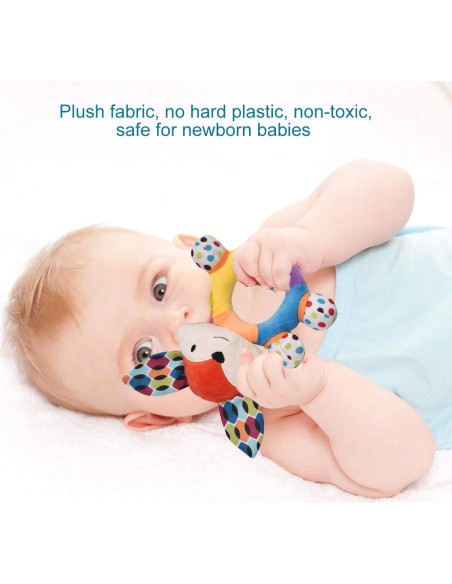 Sonajero de Peluche HAHA Baby Mapache para Bebés 0-12 Meses