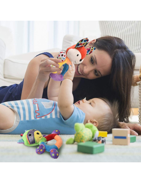 Sonajero de Peluche HAHA Baby Mapache para Bebés 0-12 Meses