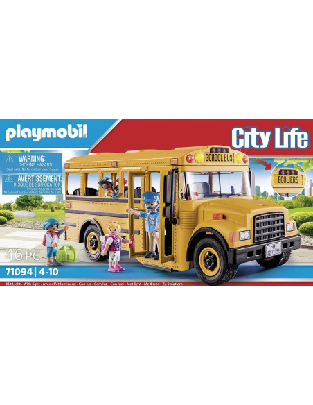 Autobús Escolar Playmobil 2022 con luces y figuras