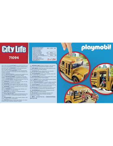 Autobús Escolar Playmobil 2022 con luces y figuras