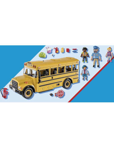 Autobús Escolar Playmobil 2022 con luces y figuras