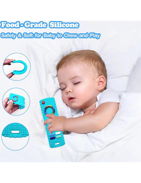 Mordedores de Silicona para Bebés Control Remoto 2 Piezas