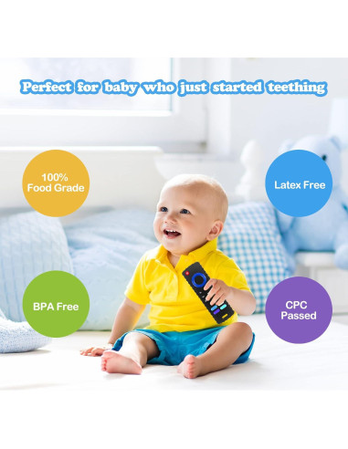 Mordedores de Silicona para Bebés Control Remoto 2 Piezas