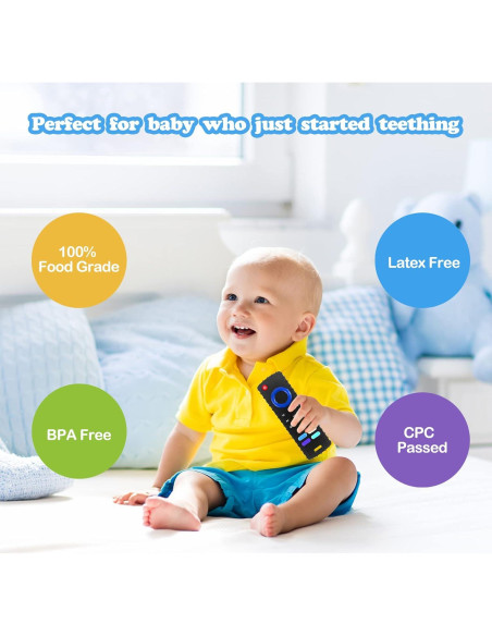 Mordedores de Silicona para Bebés Control Remoto 2 Piezas