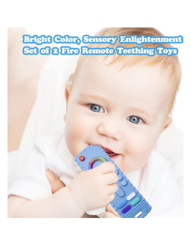 Mordedores de Silicona para Bebés Control Remoto 2 Piezas