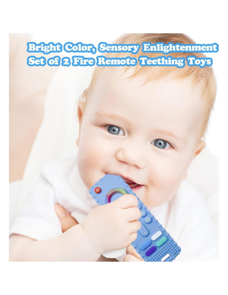 Mordedores de Silicona para Bebés Control Remoto 2 Piezas