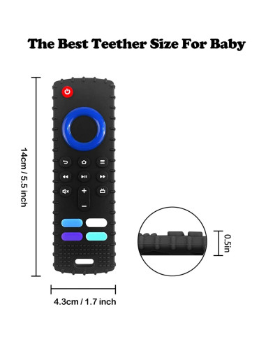 Mordedores de Silicona para Bebés Control Remoto 2 Piezas