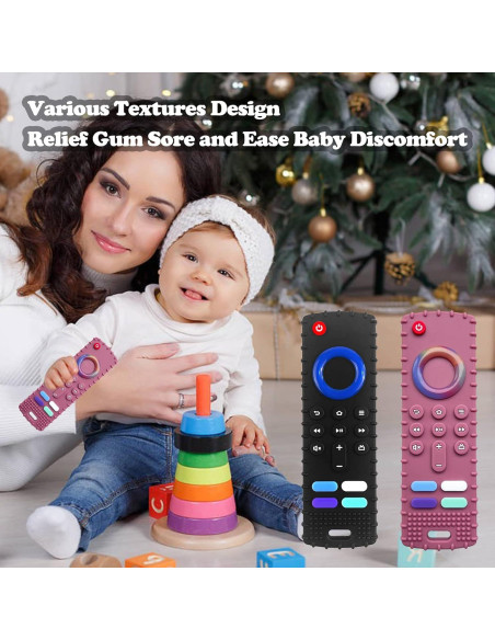 Mordedores de Silicona para Bebés Control Remoto 2 Piezas