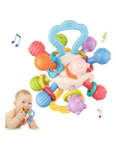 Juguete de Dentición Sensorial para Bebés 0-12 Meses - Silicona