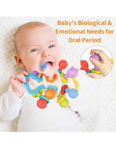 Juguete de Dentición Sensorial para Bebés 0-12 Meses - Silicona 2