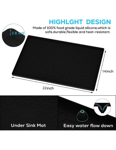 Alfombrilla Bajo Fregadero MIFADFAO 35x56cm Silicona Impermeable