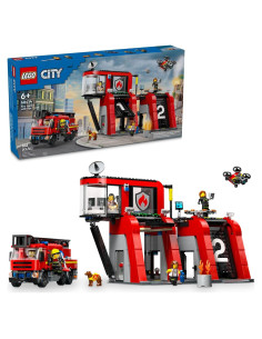 Estación de Bomberos LEGO City 60414 con Camión y 5 Minifiguras
