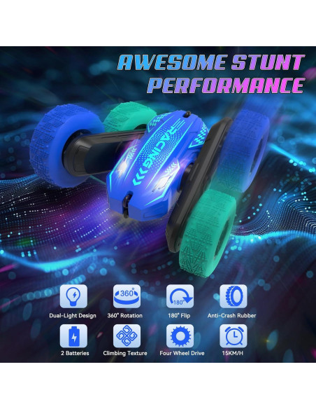 Coche RC Paaxido Acrobático 4WD 360 para Niños 4-12 Años Coche RC Paaxido Acrobático 4WD 360 para Niños 4-12 Años