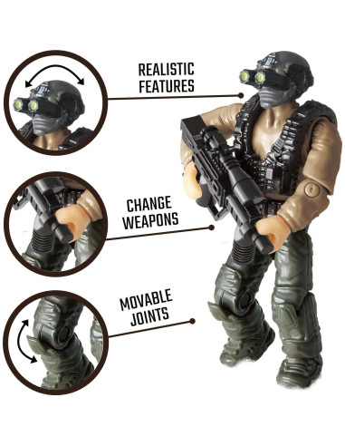 Mini Figuras de Acción Rani Prize 3 en 1 Tropas Especiales