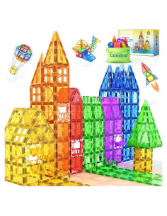 60 Piezas Azulejos Magnéticos Coodoo Juguetes STEM 3D