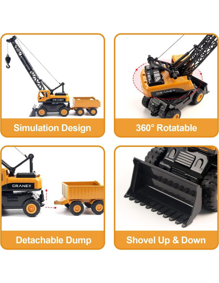 Grúa Juguete de Construcción Jenilily 25x10x30 cm para Niños Grúa Juguete de Construcción Jenilily 25x10x30 cm para Niños
