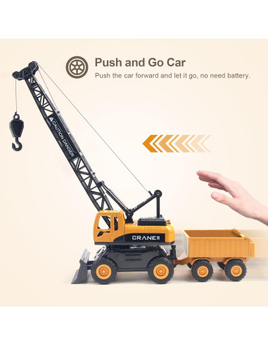 Grúa Juguete de Construcción Jenilily 25x10x30 cm para Niños