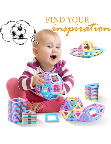 Bloques Magnéticos Tolnetr 40PCS Juguetes Educativos 3+ Años