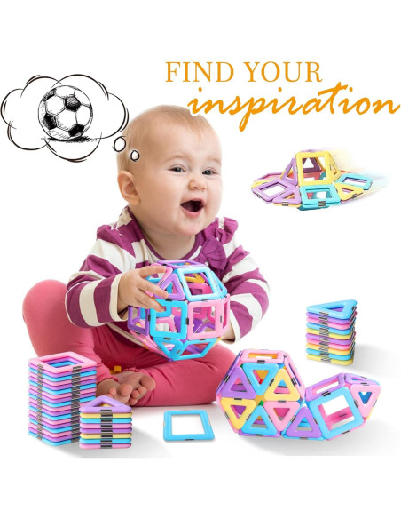 Bloques Magnéticos Tolnetr 40PCS Juguetes Educativos 3+ Años
