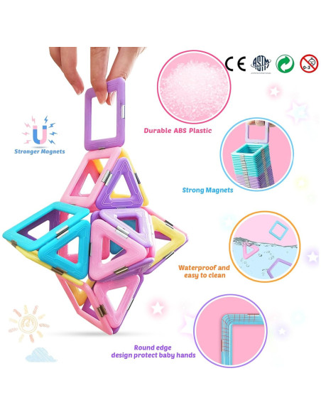 Bloques Magnéticos Tolnetr 40PCS Juguetes Educativos 3+ Años