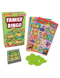 Juego de Bingo Tortugas Ninja AQUARIUS - 18 Tarjetas - 2-18 Jugadores