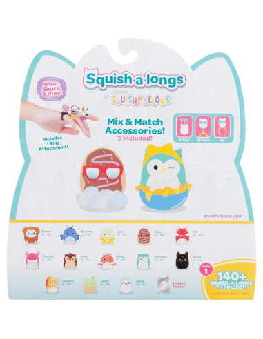 Squish-a-longs Paquete de 14 Mini-Squish 2,54 cm con Accesorios