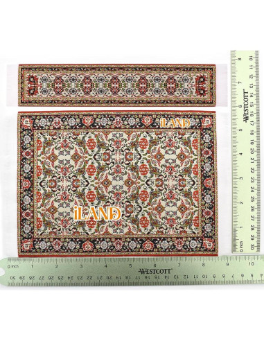 Alfombras Miniatura iLAND para Casa de Muñecas 2 Piezas