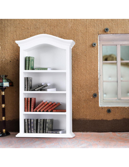 Set Miniaturas Libros y Estante de Madera Poen 27 Pcs