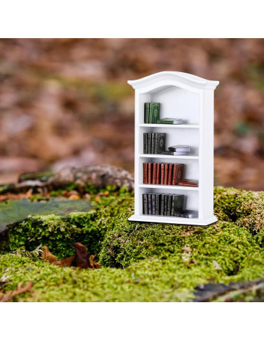 Set Miniaturas Libros y Estante de Madera Poen 27 Pcs