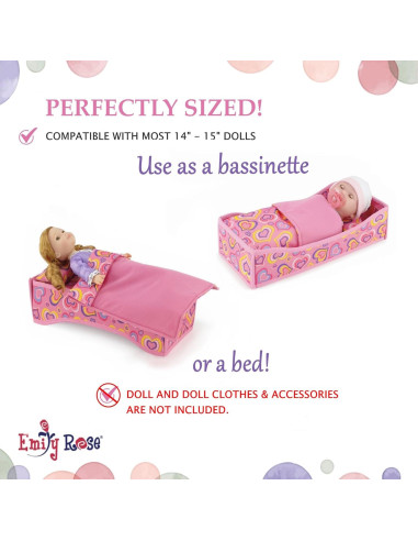 Funda de Viaje Rosa para Muñecas 14 Pulgadas Emily Rose