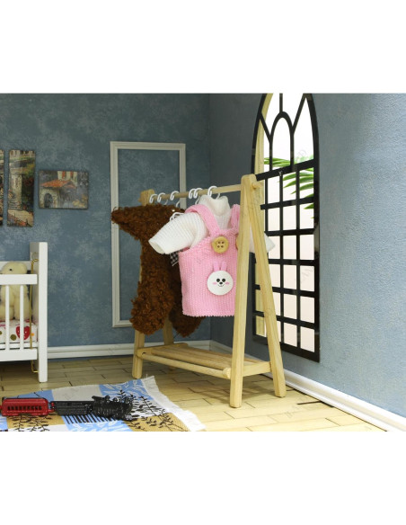 Estante Plegable iLAND con 6 Perchas Miniatura 1/12