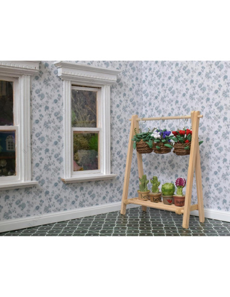 Estante Plegable iLAND con 6 Perchas Miniatura 1/12