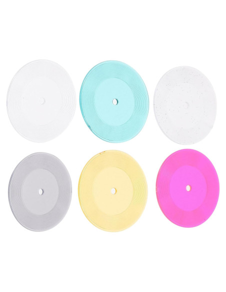 Mini Discos de Vinilo Aboofan 6pcs para Casa de Muñecas 1:12