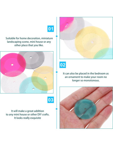 Mini Discos de Vinilo Aboofan 6pcs para Casa de Muñecas 1:12