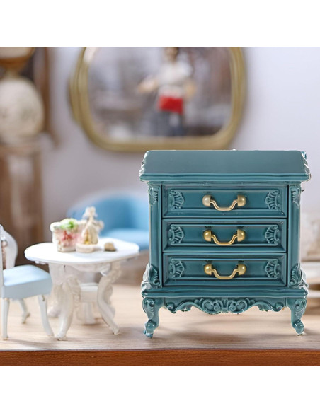 Armario de Noche Miniatura LOGOFUN para Casa de Muñecas Armario de Noche Miniatura LOGOFUN para Casa de Muñecas