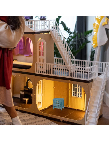 Armario de Noche Miniatura LOGOFUN para Casa de Muñecas